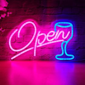 Bar Open Neon Sign, 12.6"X 7.87" Dimmable Bar Open Signs for Business, Powered by USB LED Light Up Sign for Beer Bar Home Pub Club Party Gift Bar Open Neon Sign, 12.6"X 7.87" Dimmable Bar Open Signs for Business, Powered by USB LED Light Up Sign for Beer Bar Home Pub Club Party Gift
